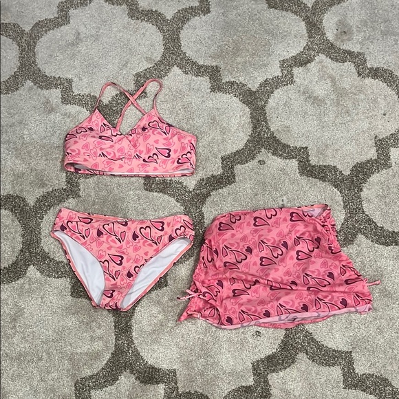 Pink Heart Patterned Bikini Set - Picture 1 of 10